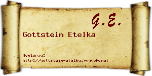 Gottstein Etelka névjegykártya